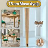 Badem10 Suit Masa Dresuar Ayağı 75 cm Plastik Gold Altın Ayak Mutfak Yemek Masası Mobilya Ayakları