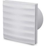 Badem10 Süper Sessiz 12 W Kapaklı Düz Banyo Wc Aspiratör Fanı 100 mm Duvar Tipi Tuvalet Hava Havalandırma - Beyaz