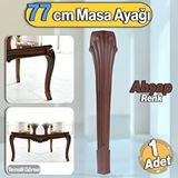 Badem10 Sütun Masa Dresuar Ayağı 77 cm Plastik Ayak Ahşap Desenli Mutfak Yemek Masası Mobilya Ayakları