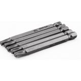 Badem10 T30 Bits Uç 75 mm Güçlü Tayvan Çeliği Mıknatıslı Tork Torx Manyetik 1/4" Matkap Ucu 7.5 cm Uzunluk - Gümüş