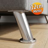 Badem10 Tablalı Dereceli (4 Adet) Ayarlanabilir 12 cm Krom Metal Baza Tv Ünitesi Koltuk Mobilya Ayağı (+2cm) - 879768765