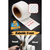 Badem10 Takviyeli Lifli 5 metre En: 10 cm Kalınlık: 3 mm Cam Elyaf Ekzoz Sargı Bezi Isı Yalıtım Yanmaz Bant
