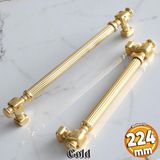 Badem10 Talas Altın Çizgi Metal Kulp 224 mm 22.4 cm Mobilya Çekmece Mutfak Dolabı Dolap Kapak Kulpları Kulbu