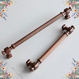 Badem10 Talas Antik Bakır Çizgili Metal Kulp Kulpu 192 mm Mobilya Çekmece Mutfak Dolabı Dolap Kulpları Kulbu