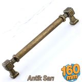 Badem10 Talas Antik Sarı Eskitme Metal 160 mm Mobilya Mutfak Çekmece Dolap Kulpları 16 cm
