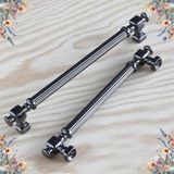 Badem10 Talas Füme Çizgili Metal Kulp 192 mm Mobilya Çekmece Mutfak Dolabı Dolap Kulpları Kulpu Kulbu