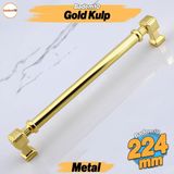 Badem10 Talas Gold Altın Kulp 224 mm Mobilya Çekmece Mutfak Dolabı Dolap Kapak Kulplar Kulb Kulp