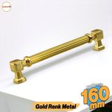 Badem10 Talas Gold Altın Metal Kulp 160 mm - 16 cm Mobilya Çekmece Mutfak Dolabı Dolap Kulpları Kulpu
