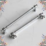 Badem10 Talas Krom Düz Metal Kulp Kulpu 160 mm Mobilya Çekmece Mutfak Dolabı Dolap Kulpları Kulbu