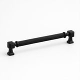 Badem10 Talas Tırtıklı Siyah Renk Metal Kulp 320 mm Kapak Kulpu Modern Mobilya Çekmece Dolap Kulpları
