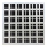 Badem10 Tasarım Ekose Desen Tekrar Kullanılabilir 30x30 cm Afilli Stencil Duvar Boyama Şablon