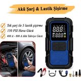 Badem10 Taşınabilir Şarjlı Akü Takviye Cihazı Lastik Tekerlek Hava Şişirme 100 W 150 Psı Araba Top Bisiklet