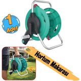 Badem10 Taşınabilir Seyyar Hortum Sarma Arabası 1/2" 3/4" 5/8" Hortumlar İçin Plastik Makarası