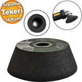 Badem10 Taşlama Tekeri 16 Kum Mermer Taş Kaya Beton Zımparalama Bileyleme Çanak 125X50X14 mm 1 Adet