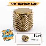 Badem10 Tek Vidalı Çizgili Lüks Gold Düğme Metal Kulp Çekmece Mobilya Mutfak Dolabı Dolap Kulbu Kulpları
