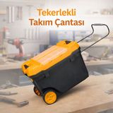 Badem10 Tekerlekli Metal Kilitli Ultra Büyük Takım Çantası Profesyonel Dayanıklı Geniş Hacimli Taşıma Kutusu - Renkli