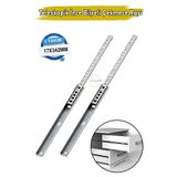 Badem10 Teleskobik İnce Bilyeli Bilyalı Dolap Çekmece Rayı Sürgüsü Metal En 1.7 cm 17 mm Uzunluk 34.2 cm 342