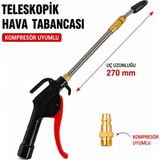 Badem10 Teleskopik Nozul Hava Tabancası Kompresör Için Uzatmalı Toz Temizleme Üfleme Aparatı