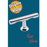 Badem10 Tepsi Düğme Dolap Mobilya Mutfak Çekmece Dolabı Dolap Kapak Kulpu Kulpları Kulbu Metal Kulp Krom