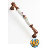 Badem10 Termessos (PREMİUM) Gerçek Porselen Eskitme Antik Bakır 160 Mm Mobilya Mutfak Dolap Kulpu Kulbu