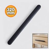 Badem10 Toros Çizgili 320 mm Mat Siyah Çekmece Dolap Kulp Metal Modern Mutfak Gardırop Banyo Modülü