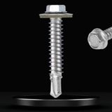 Badem10 Trapez Çatı Vidası 6.3x38 mm Paket 100 ADET Matkap Uçlu Sac Akıllı Vida Çatı Panel Metal Ağaç Vidası