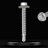 Badem10 Trapez Çatı Vidası 6.3x60 mm Paket 100 ADET Matkap Uçlu Sac Akıllı Vida Çatı Panel Metal Ağaç Vidası