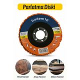 Badem10 Turuncu 115 mm Parlatma Diski Ahşap Metal Döküm Yüzeyler Için Pas Boya Sökücü Flap Disk