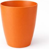 Badem10 Turuncu Kırılmaz Plastik Dekoratif Saksı (1 Adet) 15CM Orkide Çiçek Bitki Için Kırılmaz Balkon Saksısı - 15 cm