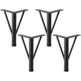 Badem10 Üçgen Siyah 4 Adet Metal 20 cm Mobilya Ayağı Modern Koltuk Kanepe Dayanıklı Tv Ünite Ayağı Ayakları - 67876867ytr - 87967u
