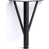 Badem10 Üçgen Siyah Metal 30 cm Mobilya Ayağı Modern Koltuk Kanepe Dayanıklı Tv Ünitesi Ayağı Ayakları - 64564tsgf
