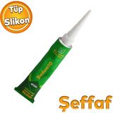 Badem10 Universal Genel Amaçlı Sızdırmaz Silikon Tüp Şeffaf 50 Mlsüper Elastik Hızlı Kurur