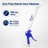 Badem10 Uzun Pirinç Rekorlu Metal Hava Tabancası 300 mm Üfleme Temizleme Tabancası Kompresör Uyumlu