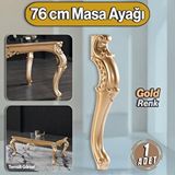 Badem10 Valenta Masa Dresuar Ayağı 76 cm Plastik Ayak Mutfak Yemek Masası Mobilya Ayakları Altın Gold