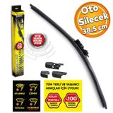 Badem10 Vette Plus Multifit Araba Araç Otomobil Oto Ön Cam Arka Cam Silecek Muz Sileceği 385 mm 38.5 cm