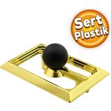 Badem10 Veyron Küre Çekmece Dolap Kapak Plastik Mat Siyah Gold Kulp