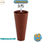Badem10 Vidalı Aparat Dahil Düz 14 Cm Kahve Plastik Mobilya Yükseltici Yükseltme Koltuk Kanepe Baza Ayağı