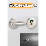 Badem10 Wc Tuvalet Kabin Mandalı Dayanıklı Kilit Metal Kapı Kilidi Soyunma Odası ve Banyo Kullanımı