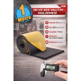 Badem10 Yapışkan Araç Ses Isı Yalıtım Izolasyon Bandı En:20 cm Kalınlık:10 mm Uzunluk 1 Metre Kauçuk Sünger