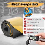 Badem10 Yapışkan Araç Ses Isı Yalıtım Izolasyon Bandı En:20 cm Kalınlık:10 mm Uzunluk 5 Metre Kauçuk Sünger
