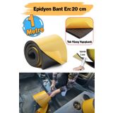 Badem10 Yapışkanlı (5 MM EN:20 CM X 1 MT) Oto Araç Motor Ses Isı Yalıtım Izolasyon Bandı Kauçuk Sünger