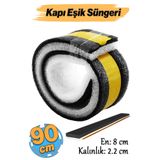 Badem10 Yapışkanlı Kapı Altı Eşik Süngeri İnce Köpük Soğuk İzolasyon Bandı Fitili 90 cm Toz Böcek Engelleme