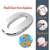 Badem10 Yapışkanlı Kapı Numarası Küçük Boy 50 mm 5 cm Numara 0 Rakam Sıfır Sayı Krom Renk Numaralar 1 Adet