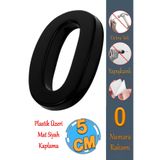 Badem10 Yapışkanlı Kapı Numarası Küçük Boy 50 mm 5 cm Numara 0 Rakam Sıfır Sayı Siyah Renk Numaralar 1 Adet