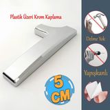 Badem10 Yapışkanlı Kapı Numarası Küçük Boy 50 mm 5 cm Numara 1 Rakam Bir Sayısı Krom Renk Numaralar 1 Adet