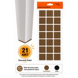 Badem10 Yapışkanlı Mobilya Masa Sandalye Altı Zemin Ayak Koruyucu Kaydırmaz Keçesi 30x30 Mm (21'Lİ PAKET)