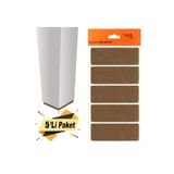 Badem10 Yapışkanlı Mobilya Masa Sandalye Altı Zemin Ayak Koruyucu Kaydırmaz Keçesi 40x90 Mm (5'Lİ PAKET)