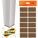 Badem10 Yapışkanlı Mobilya Masa Sandalye Parke Zemin Ayak Koruyucu Kaydırmaz Keçesi 35x55 Mm (12'Lİ PAKET) - Yok