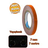 Badem10 Yapışkanlı Neon Bisiklet Motosiklet Araba Jant Bandı 7 mm x 7 Metre Turuncu Reflektif Parlayan Bant
