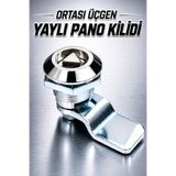 Badem10 Yaylı Pano Kilidi Üçgen Göbek Elektrik Panosu Makine Kapağı Kabin Kilidi Metal Pano Kilit